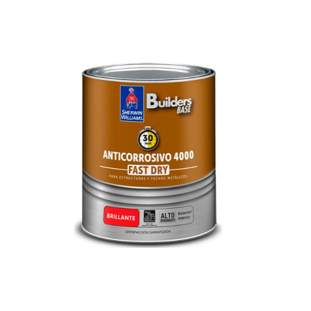 Base buiders anticorrosivo 1/4-galon sherwin williams 4000 blanco brillante  Codigo: 131231