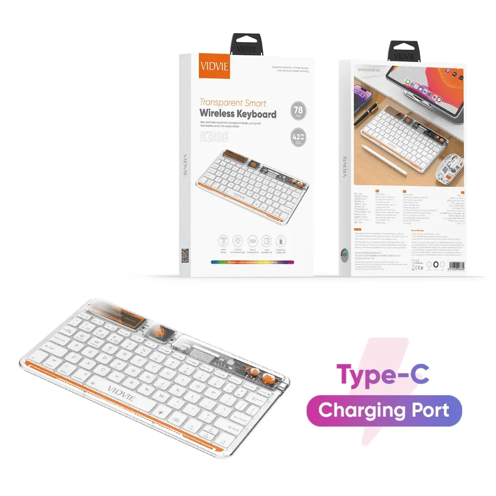 TECLADO  TRANSPARENT SMART VIDVIE KB05