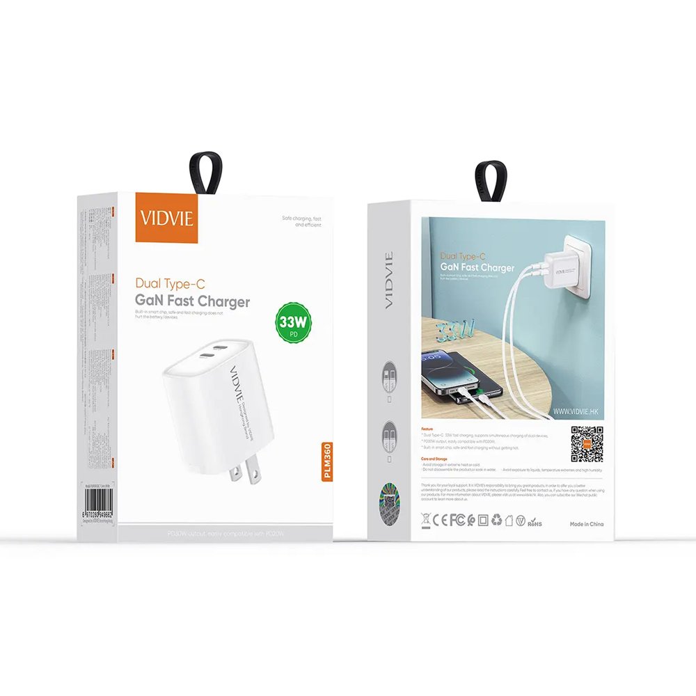 CARGADOR VIDVIE C A C 33W PLM360