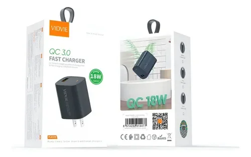CARGADOR VIDVIE USB A IP 18W PLM319