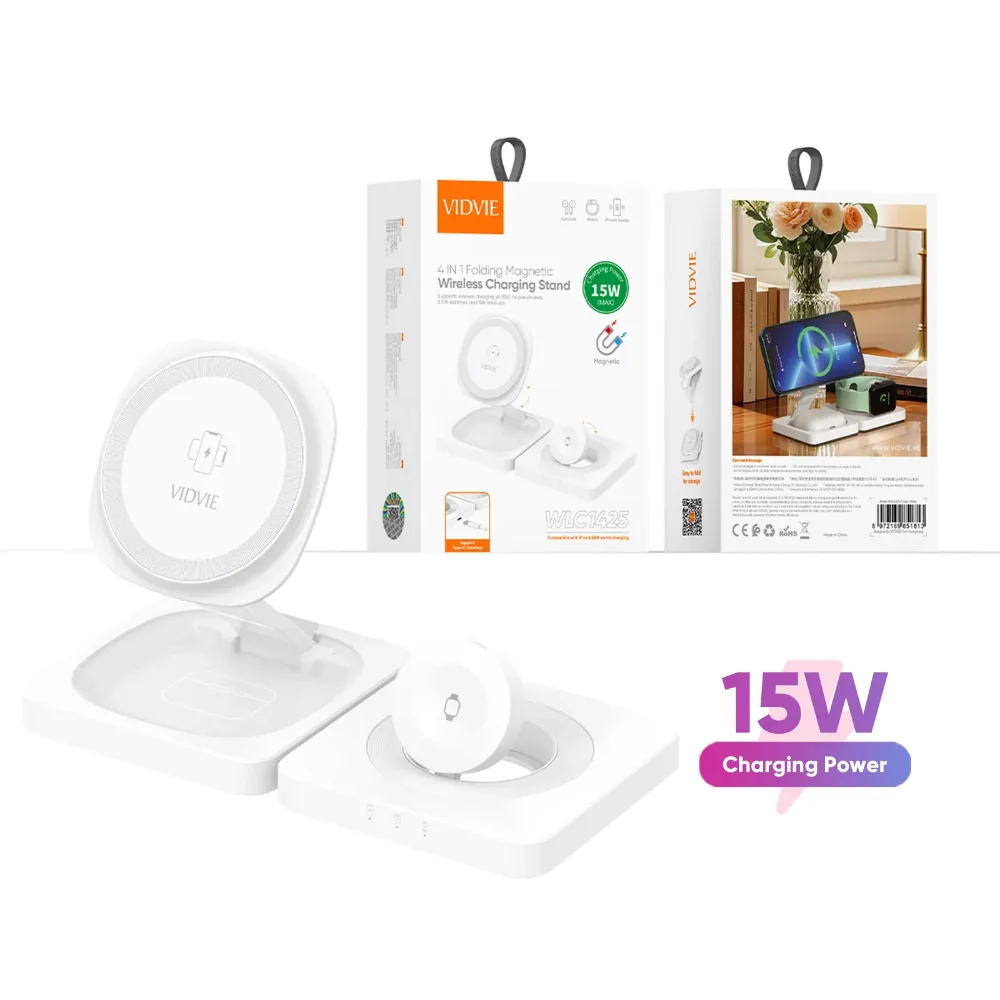 BASE DE CARGA INALAMBRICA VIDVIE  15W WLC1425