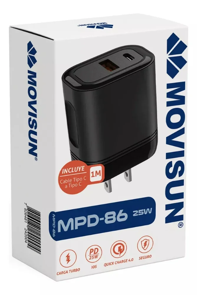 CARGADOR MOVISUN C A C  25W MPD86