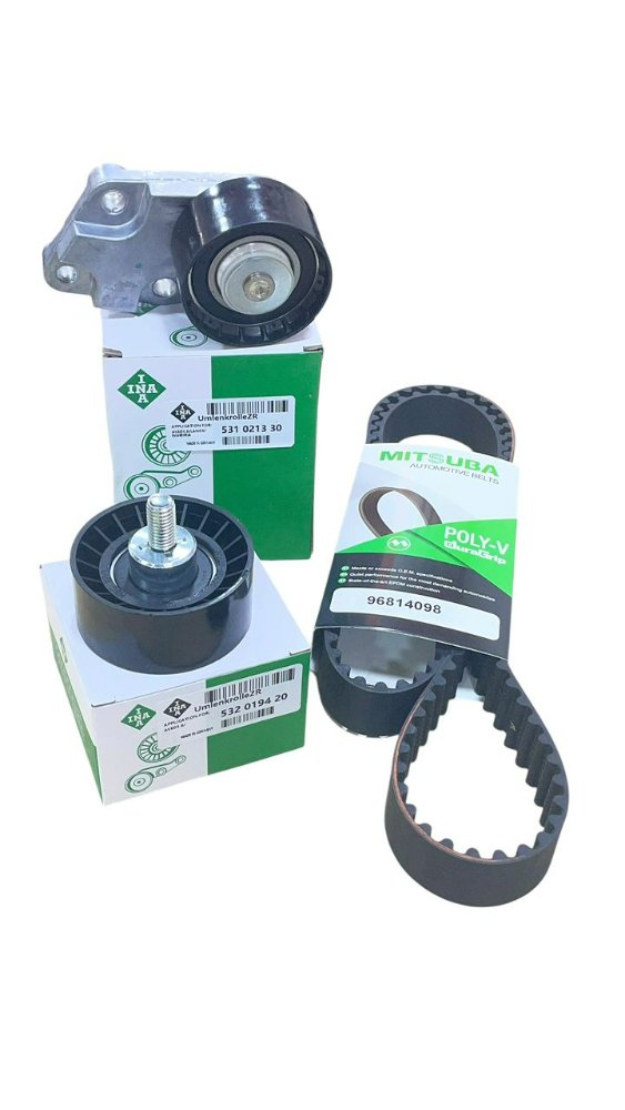 KIT DE TIEMPO AVEO CORREA DE TIEMPO MITSUBA + TENSOR INA + POLEA INA