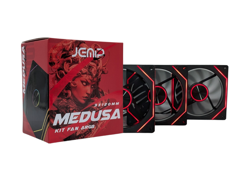 KIT FAN MEDUSA KIT 3 EN 1 ARGB + HUB