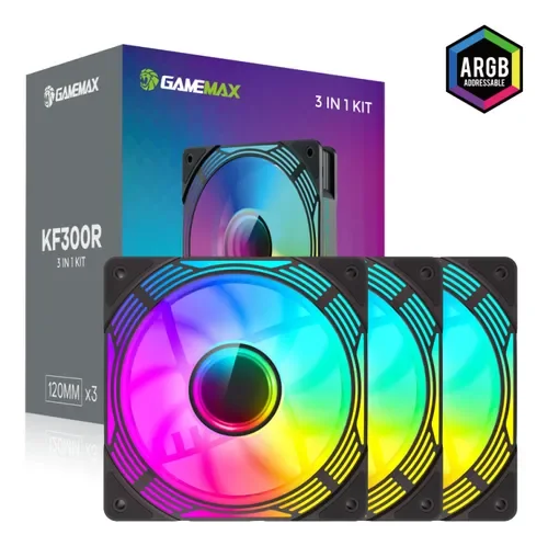 KIT FAN GAMEMAX  KF300R 3 EN 1 ARGB