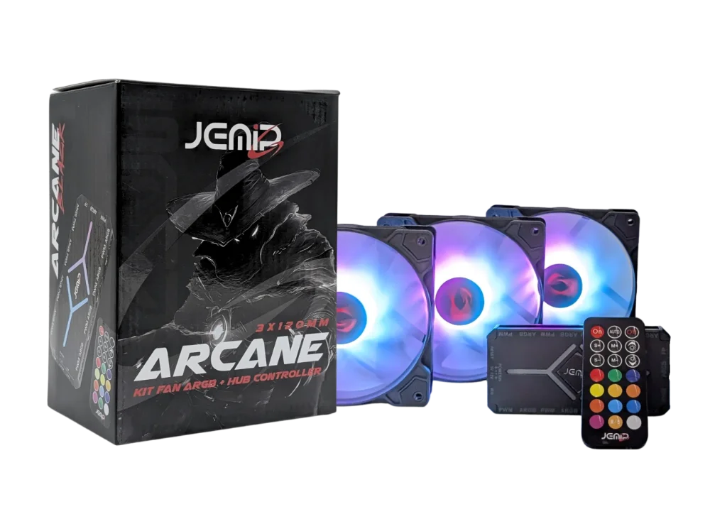KIT FAN ARCANE KIT 3 EN 1 ARGB + HUB CONTROL
