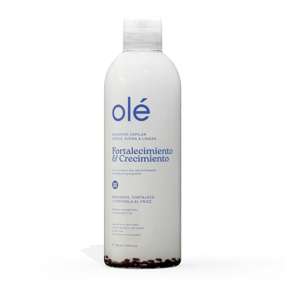 Shampoo Capilar Arroz, Avena Y Linaza Fortalecimiento Y Crecimiento