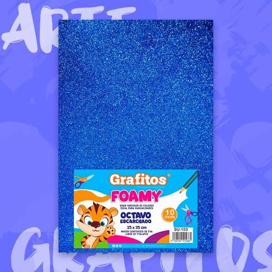 Foamy 1/8 Escarchado - Azul
