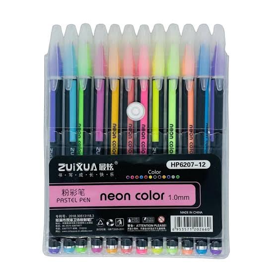 Lápices Tinta Gel 1.0mm Tonos Pasteles