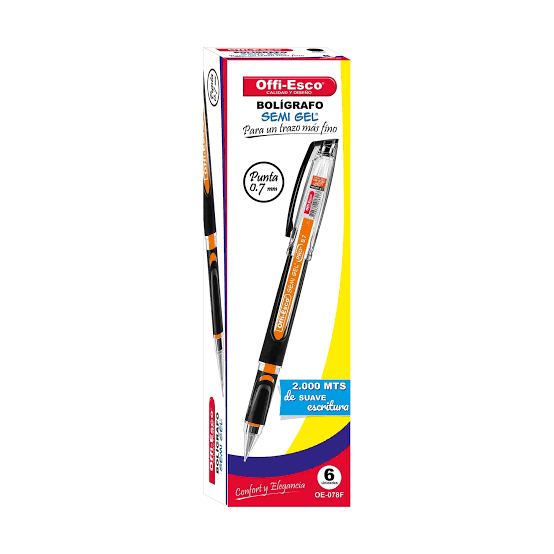 Esfero Boligrafo OE-078F Semi Gel