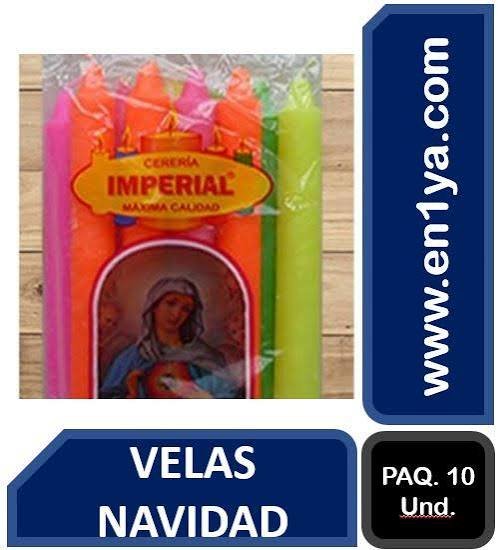 VELAS NAVIDAD PAQUETE X10 UNIDADES