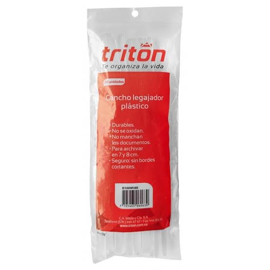Gancho Legajador Plastico Triton
