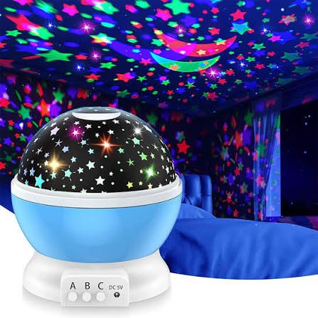 Lampara Rotativa Para Niños Proyector De Estrellas Night Light Recargable