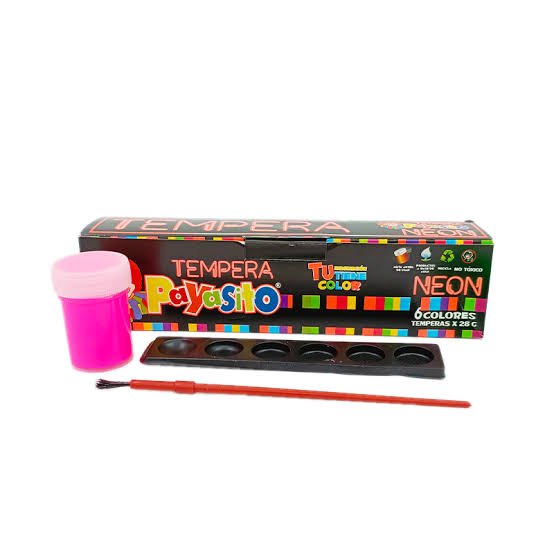 Caja de temperas Neon X 6