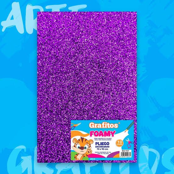 Foamy 1/8 Escarchado - Morado