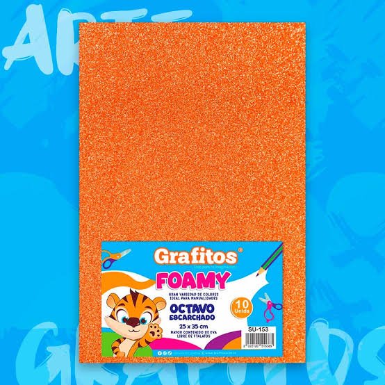 Foamy 1/8 Escarchado - Naranja