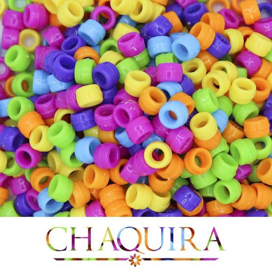 Chaquira (Azul, Roja y Amarilla)