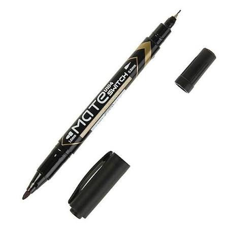 Dual tip permanent markers - negro