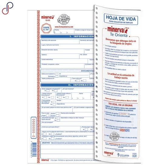 Hoja de vida - Minerva 10-03