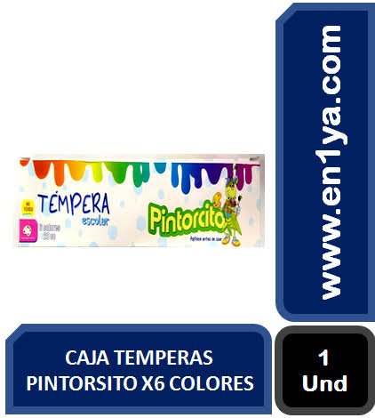 CAJA TEMPERAS PINTORSITO X6 COLORES