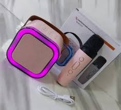 Parlante Bluetooth con 2 micrófonos bafle karaoke altavoz