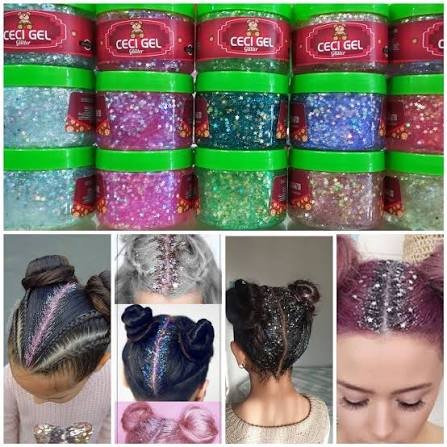 Gel con glitter para niñas