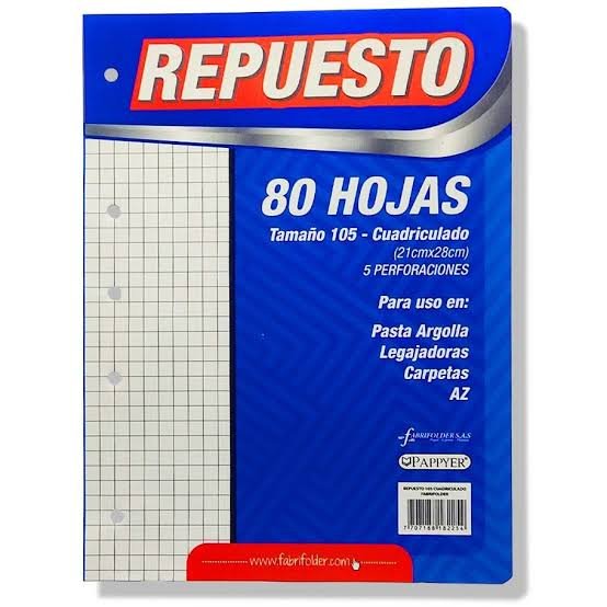 Hoja de Respuesto X 80h