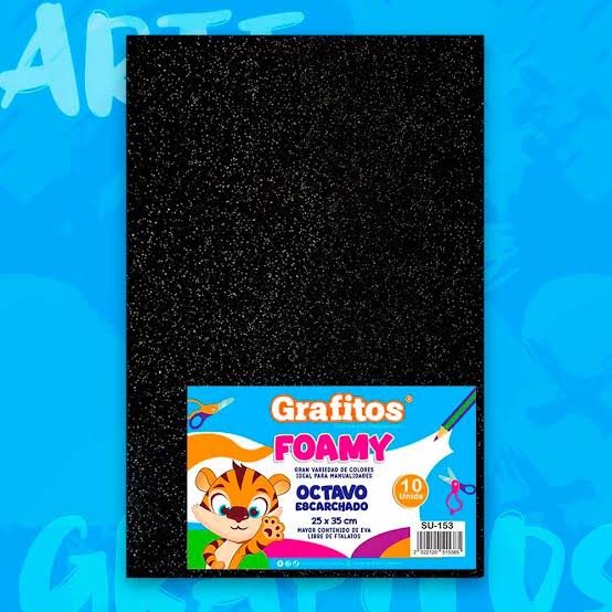 Foamy 1/8 Escarchado - Negro