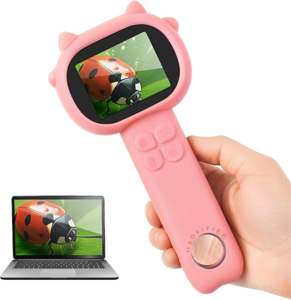 Microscopio para niños baston rosado