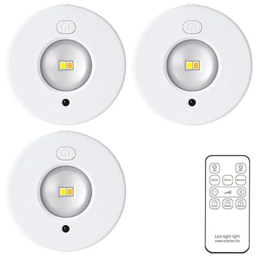 3 LUCES NOCTURNAS RGB CON CONTROL