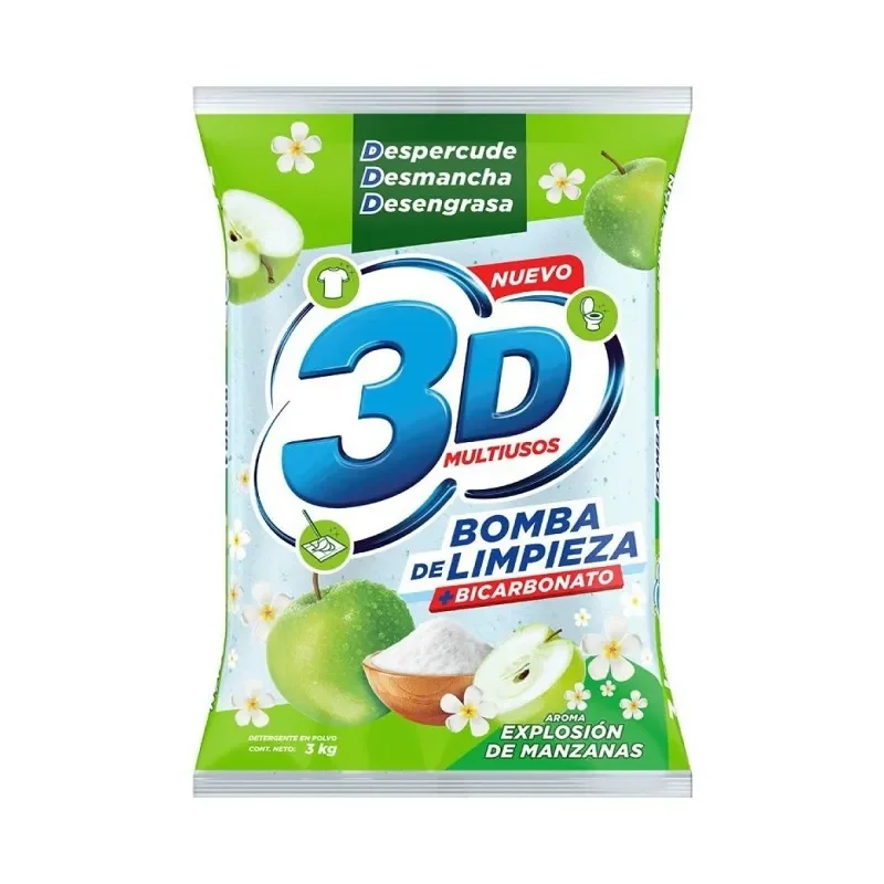 DETERGENTE 3D EXOPLOSIÒN MANZANAS X 3000G