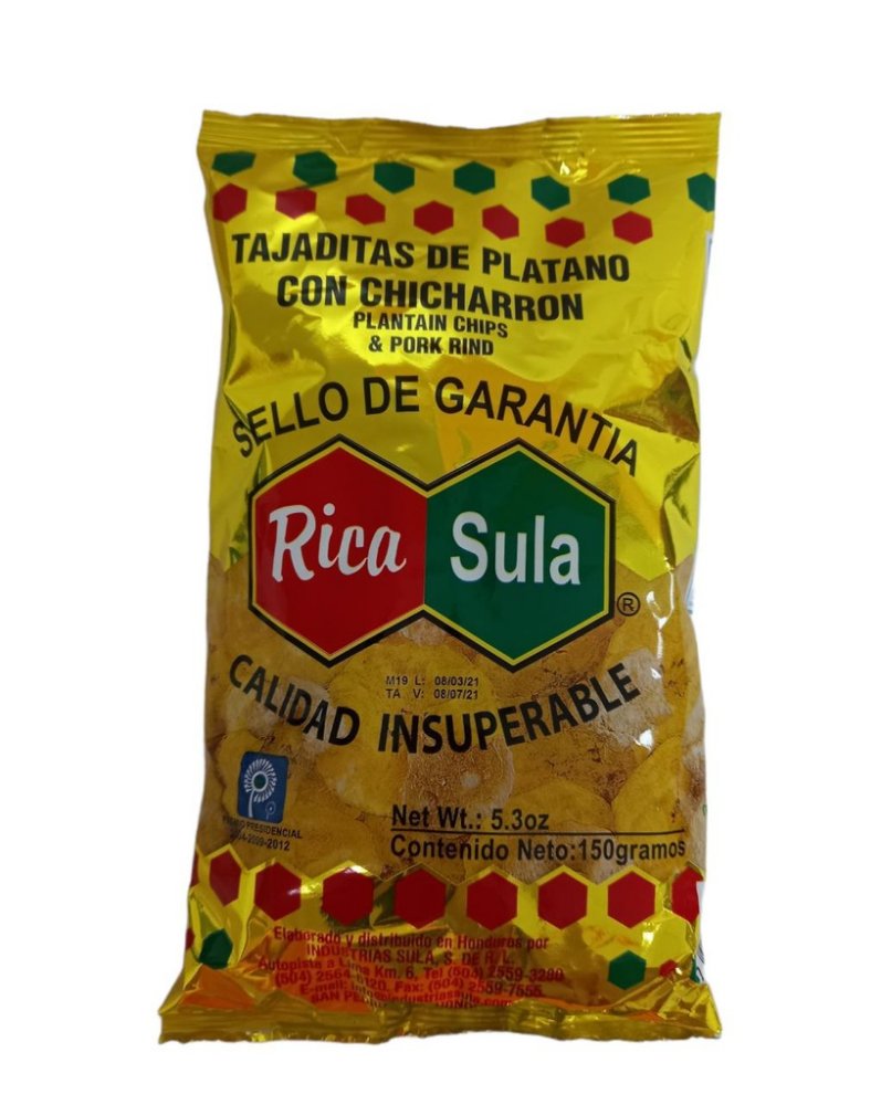 tajaditas con chicharron rica sula