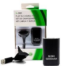 Kit 1 Bateria P/ Controle Xbox 360 + 1 Cabo Carregador 1.4m Voltagem De Entrada 110v/220v