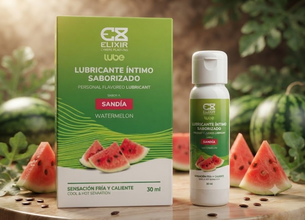 lubricante elixis saborisado  sandia