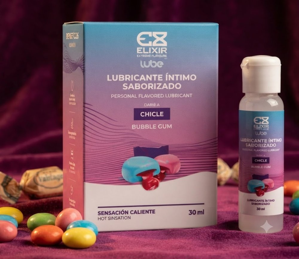 lubricante elixir saborizado a chicle