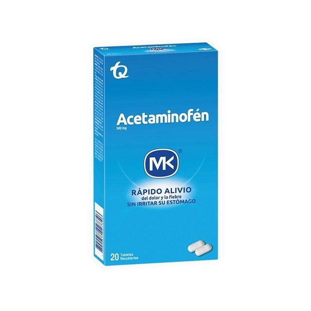 Acetaminofen MK 500 mg caja * 100 tab