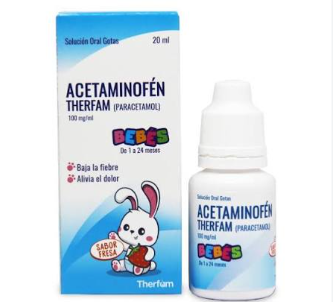 Acetaminofen Therfam gotas * 100 mg 20 ml