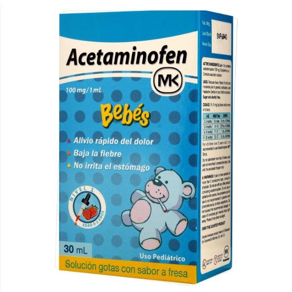 Acetaminofen MK Jarabe Bebes * 30 ml