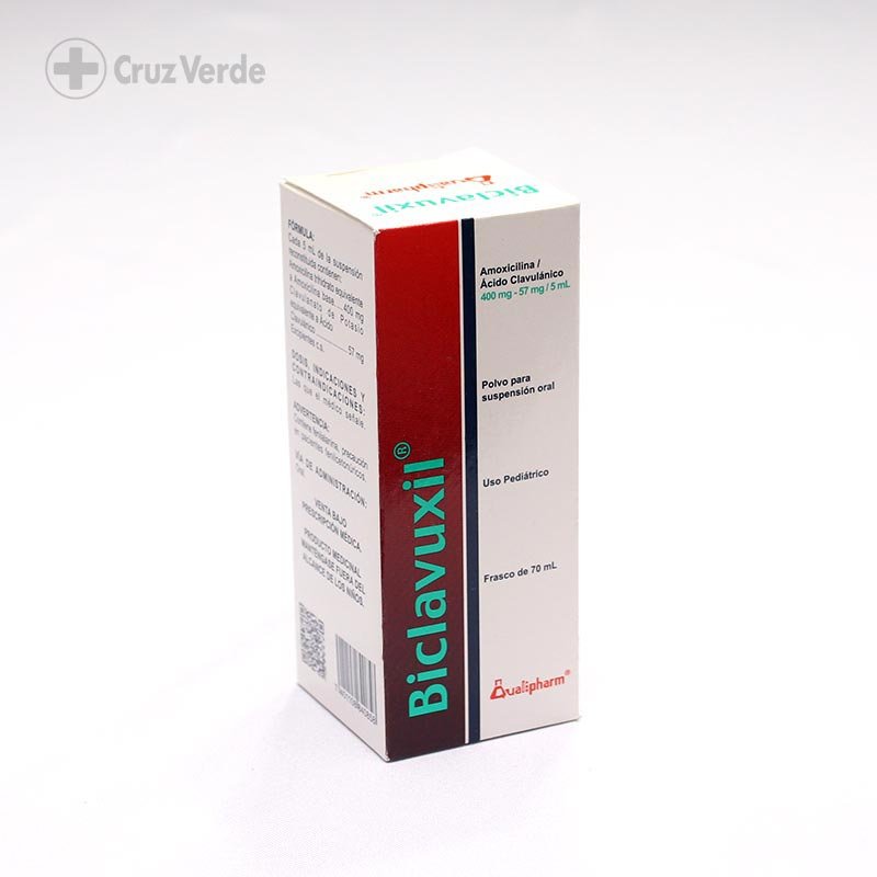 Biclavuxil Susp. (Amoxicilina + Acido clavulanico) 400mg-57mg/5ml * 70 ml