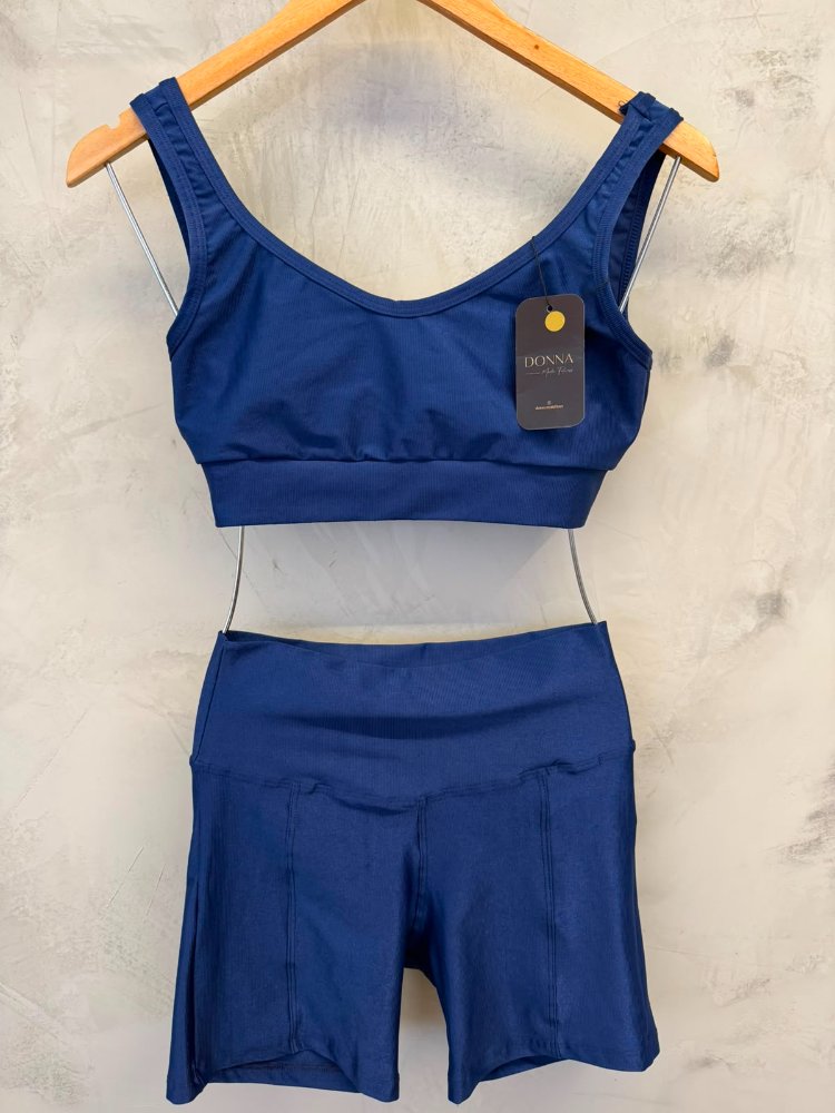 Conjunto short + top alça grossa