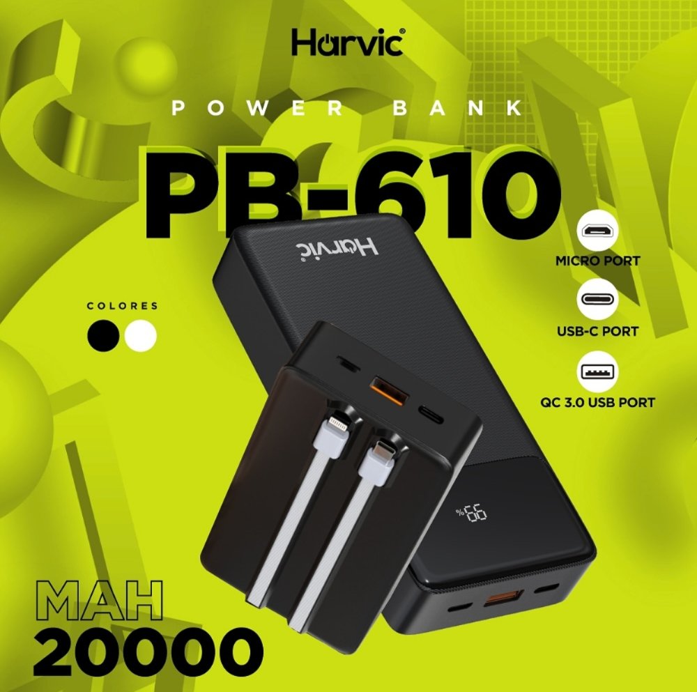 POWER BANK HARVIC PB-610 22.5W