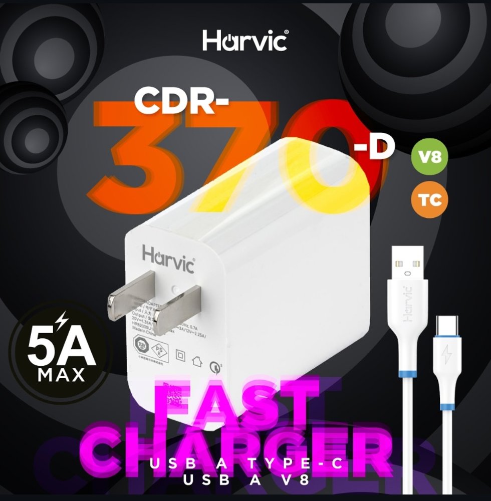 CARGADOR HARVIC 5A CDR-370-D V8