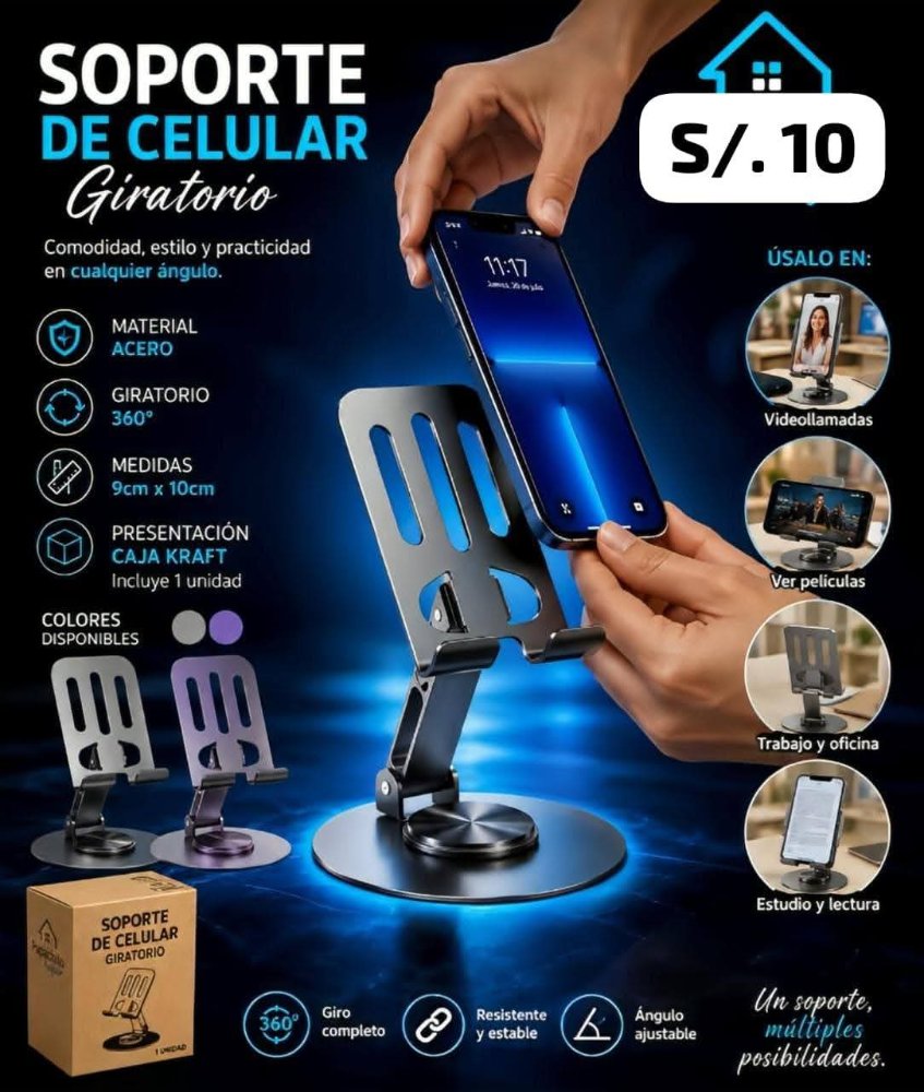 SOPORTE CELULAR METALICO