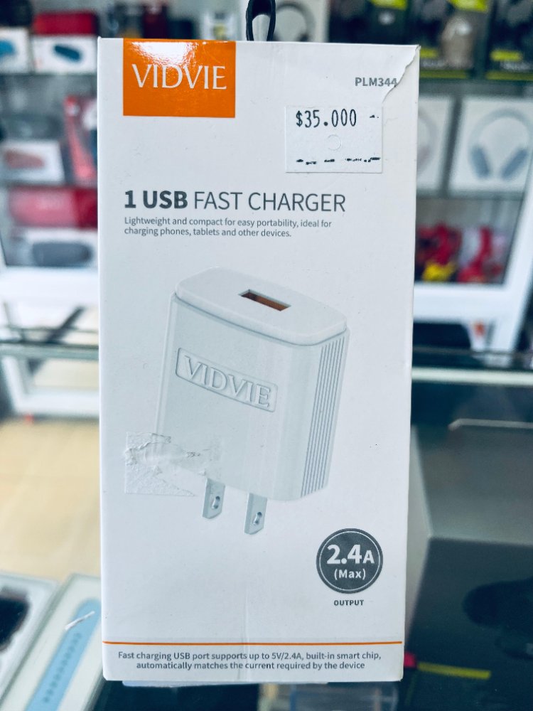 CARGADOR VIDVIE 2.4A T-C