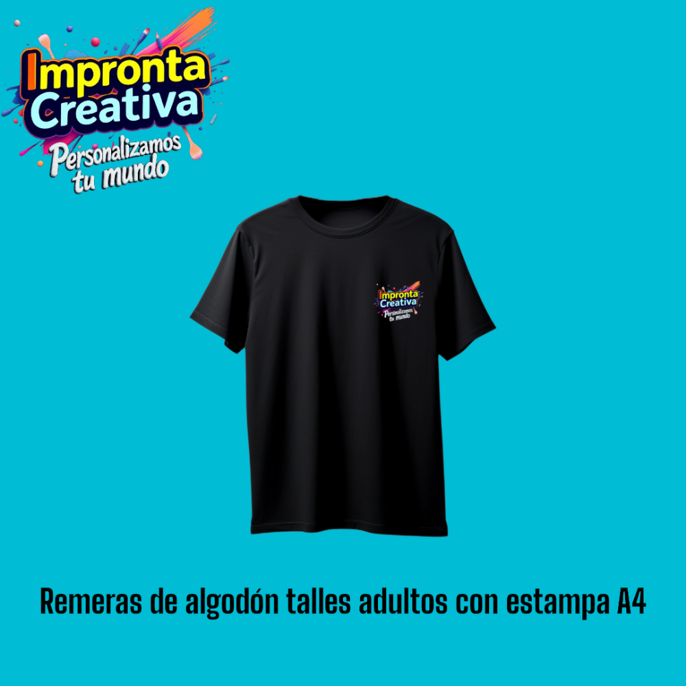 Remeras algodon peinado adultos
