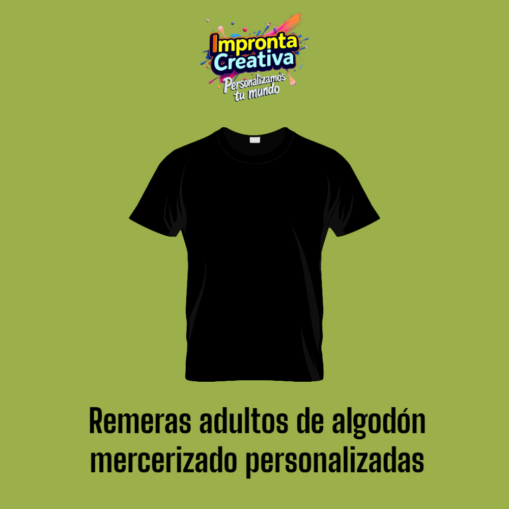 Remeras algodon mercerizado adultos