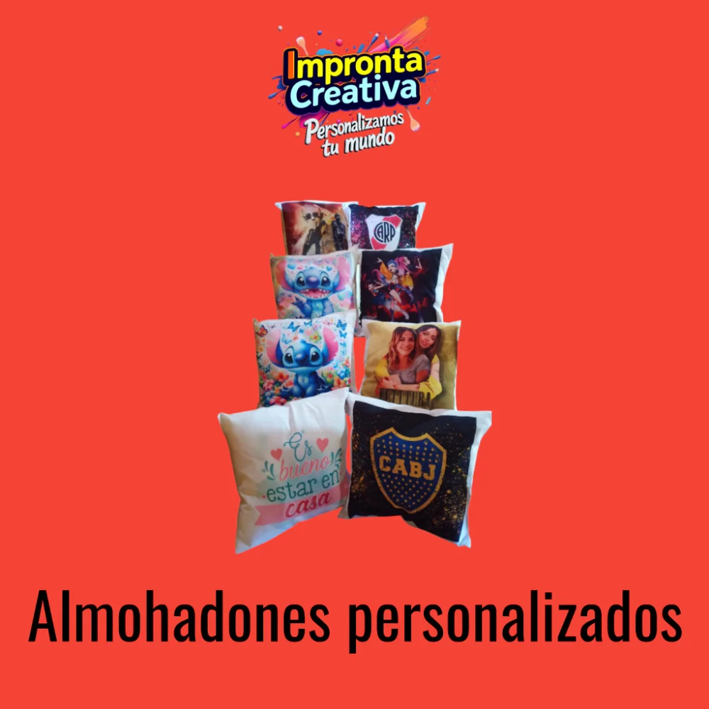 Almohadones personalizados 35x35 con estampa de 30x30
