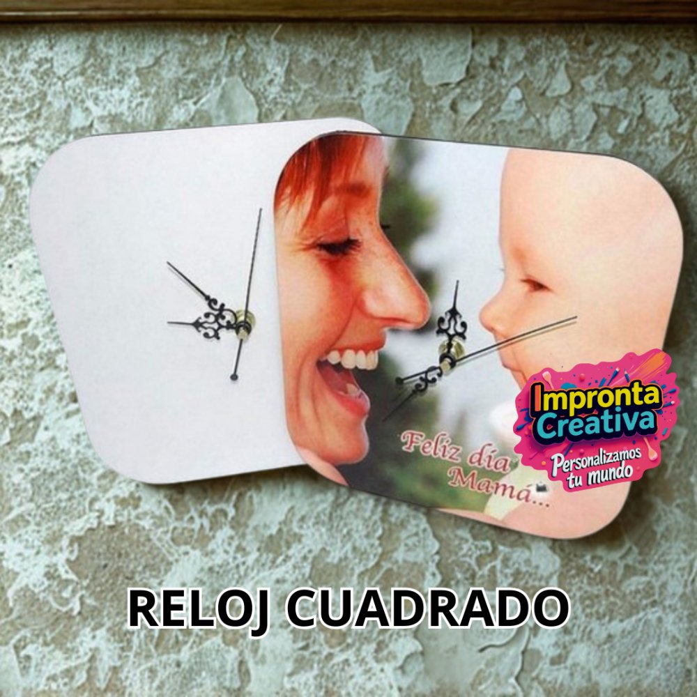 RELOJ CUADRADO 20cm - MDF 3mm