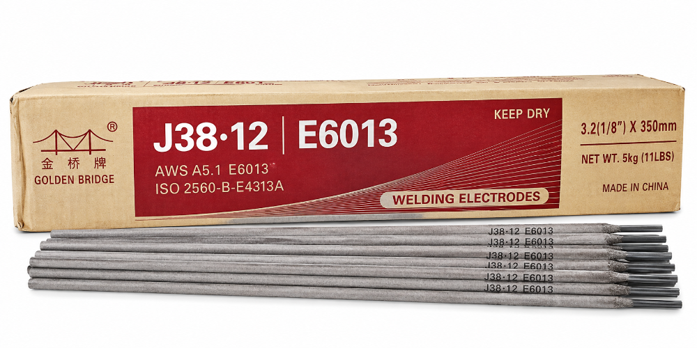 ELECTRODO GOLDEN BRIDGE J38.12 E6013 1/8" X 350 MM – 1 KG