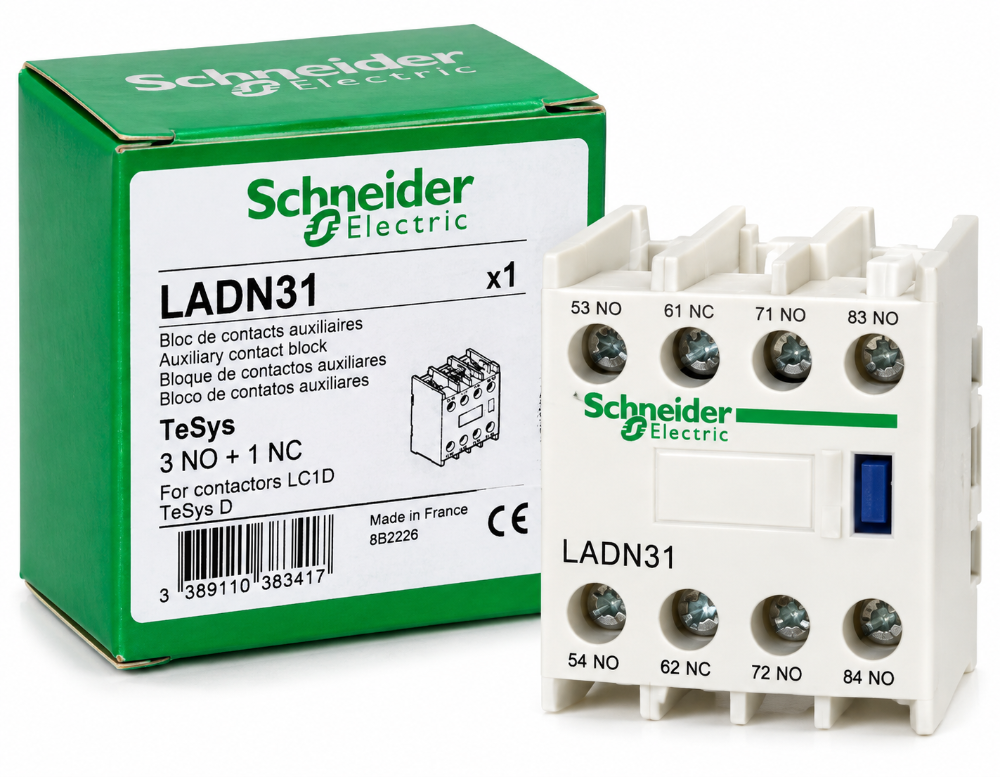 BLOQUE CONTACTOS AUXILIARES SCHNEIDER LADN31 3NO+1NC TESYS D